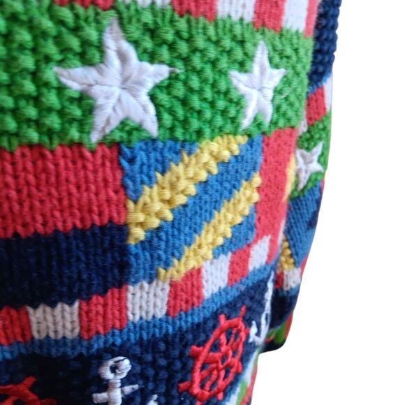 Large Women's Sweater Vintage The Eagles Eye Nautical Sailboat 1990's - Picture 7 of 8